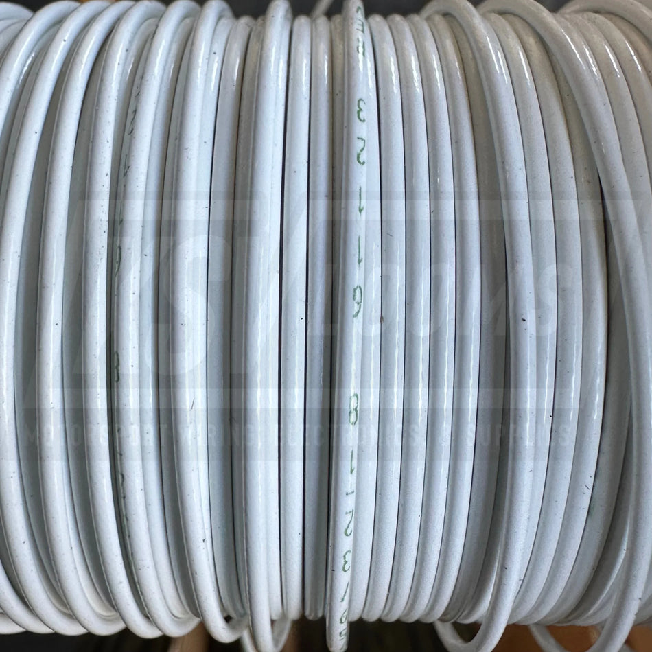 18 Awg White Tefzel Wire M22759/32-18-9 (Cut Length)