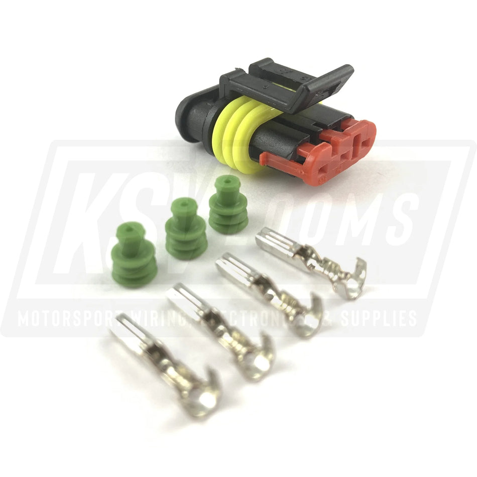 3-Way Connector Kit Fits Fueltech Turbo Speed Sensor 5005100320 (22-20 Awg)