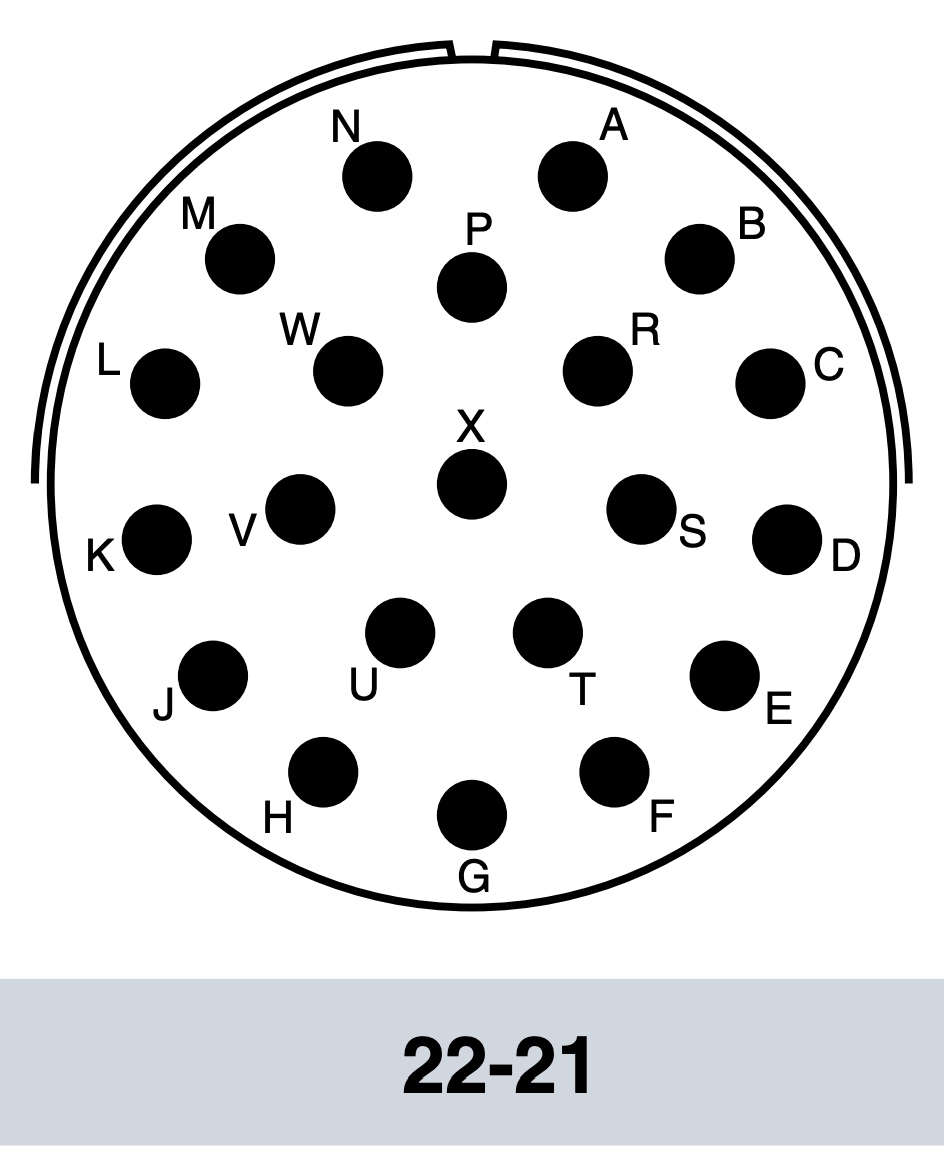 MS3476A22-21P MIL-Spec Free Plug Connector Kit, 21-Way