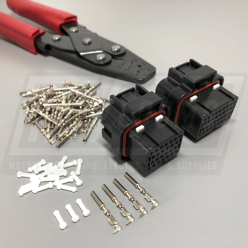 Amp 26 + 34 Pin Ecu Connector Plug Kit Crimp Tool
