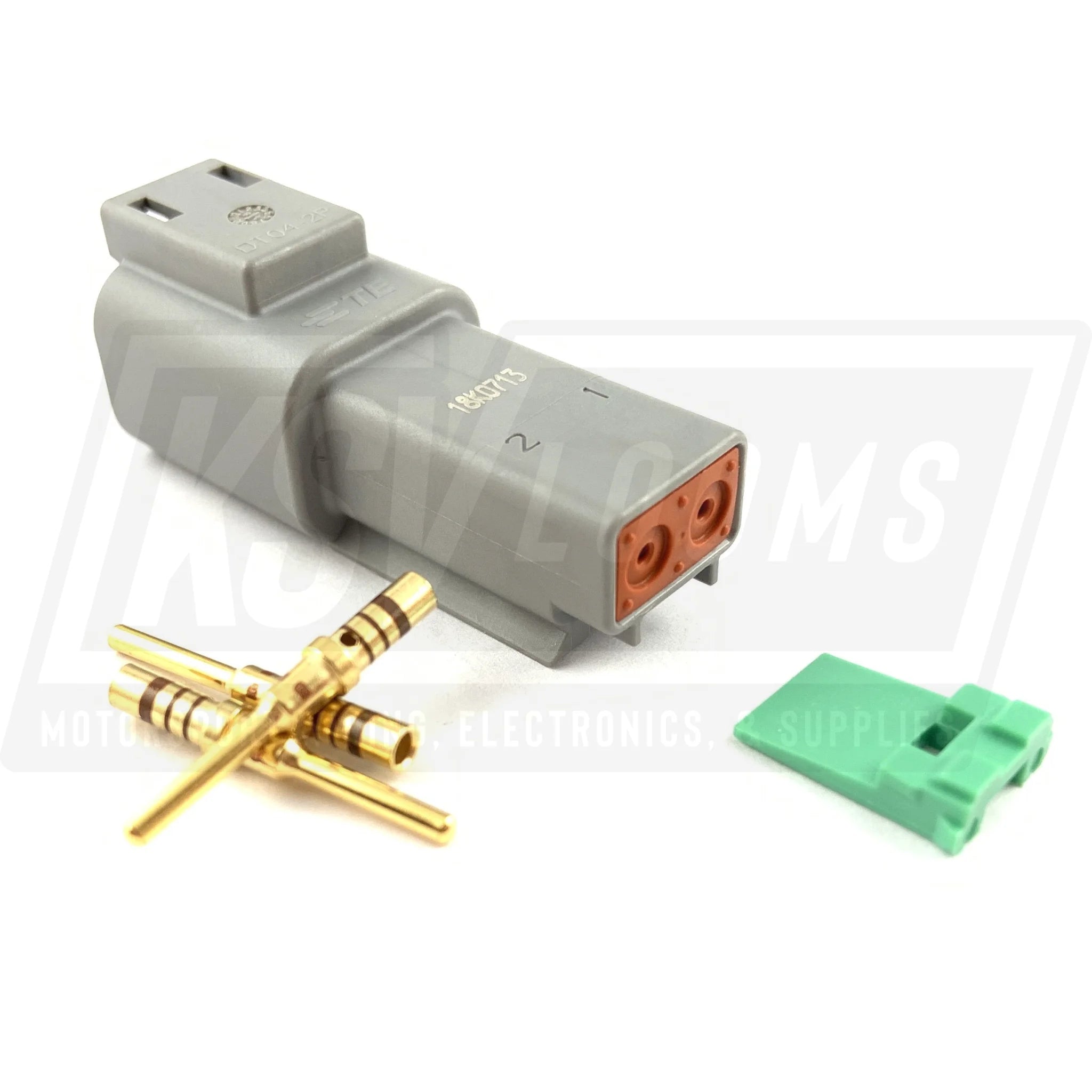 Deutsch Dt 2-Way Pin Receptacle Connector Kit (20-16 Awg Gold Contacts)