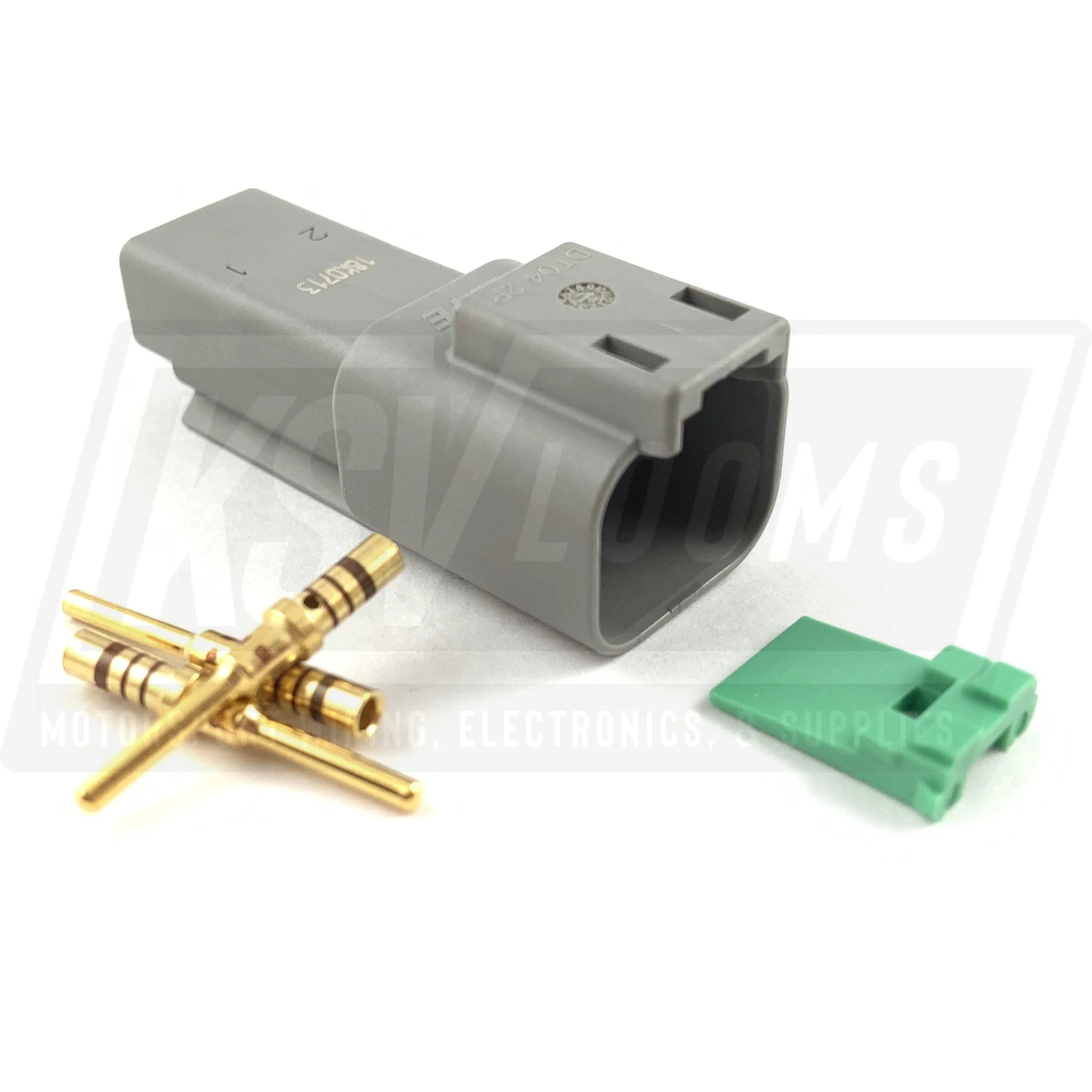 Deutsch Dt 2-Way Pin Receptacle Connector Kit (20-16 Awg Gold Contacts)