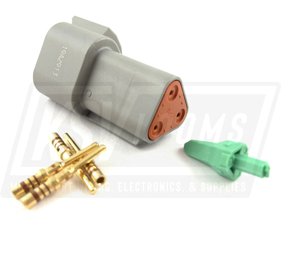 Deutsch Dt 3-Way Pin Receptacle Connector Kit (20-16 Awg Gold Contacts)