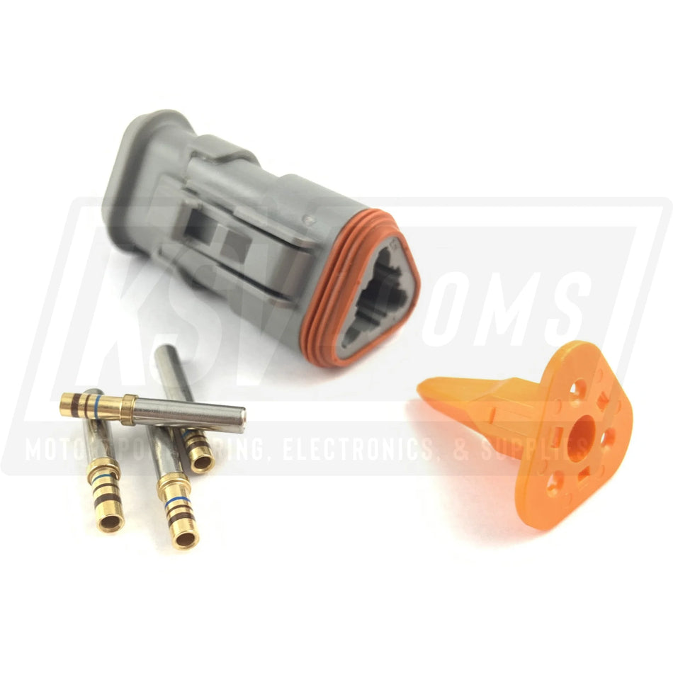 Deutsch Dt 3-Way Socket Plug Connector Kit 20-16 Awg Gold Contacts