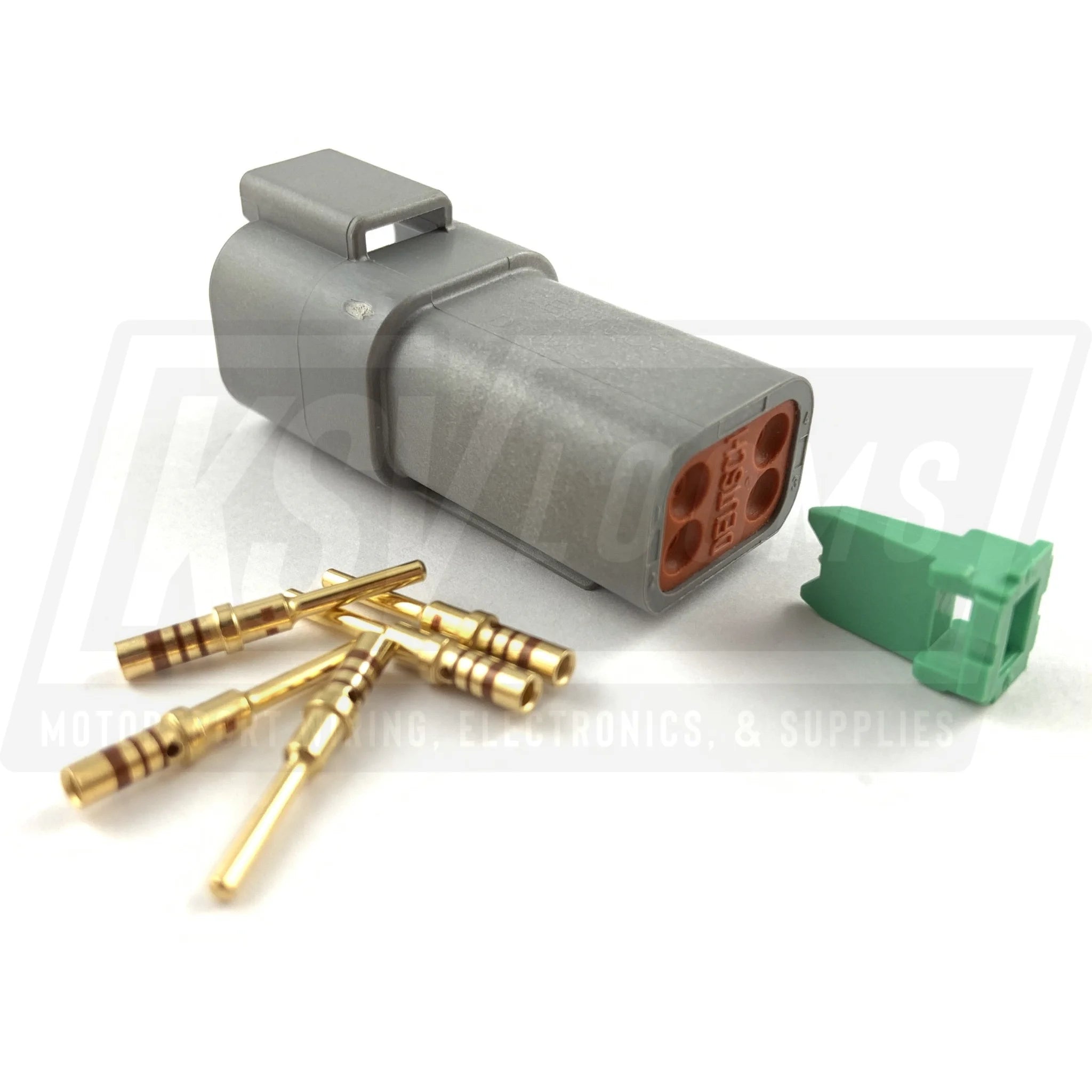 Deutsch Dt 4-Way Pin Receptacle Connector Kit (20-16 Awg Gold Contacts)