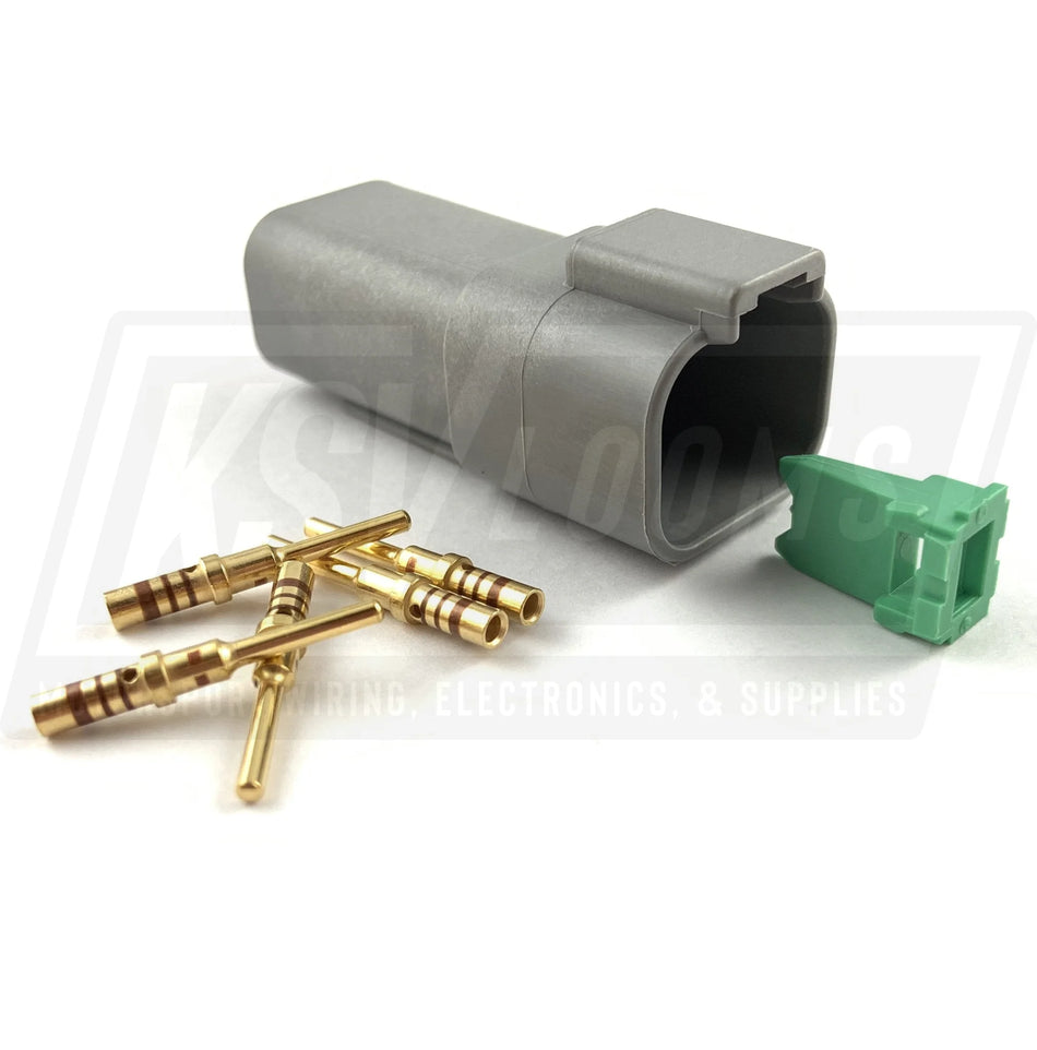 Deutsch Dt 4-Way Pin Receptacle Connector Kit (20-16 Awg Gold Contacts)