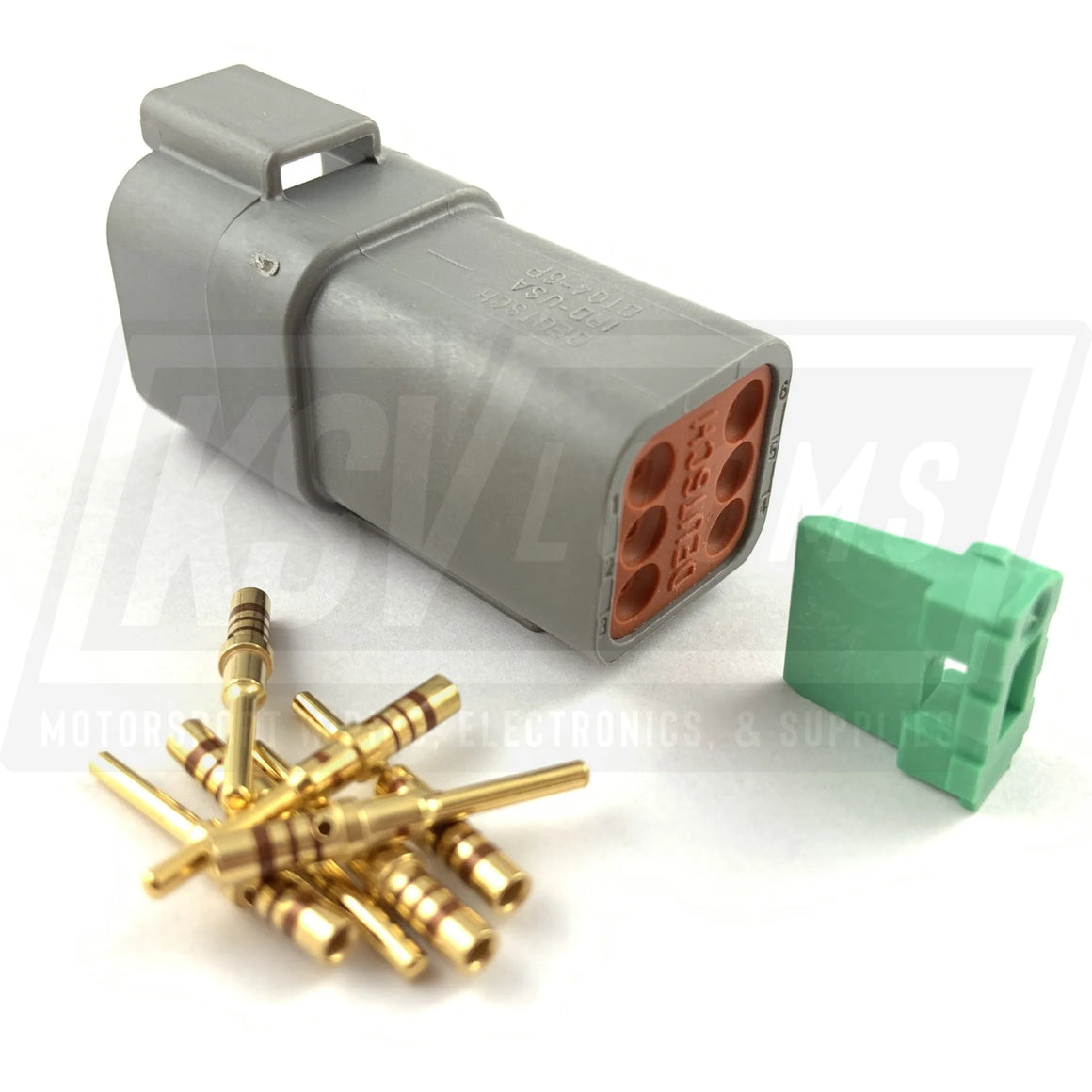 Deutsch Dt 6-Way Pin Receptacle Connector Kit (20-16 Awg Gold Contacts)