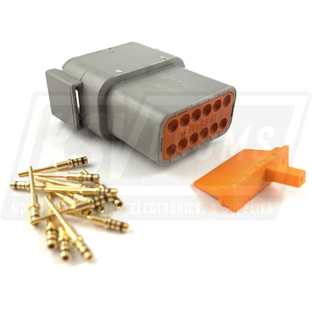 Deutsch Dtm 12-Way Pin Receptacle Connector Kit (24-20 Awg)