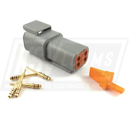 Deutsch Dtm 4-Way Pin Receptacle Connector Kit (24-20 Awg)