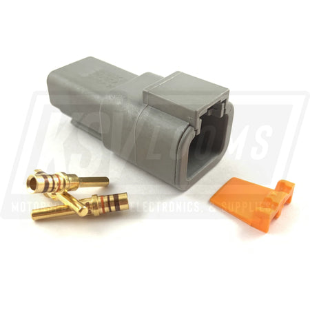 Deutsch Dtp 2-Way Pin Receptacle Connector Kit (14-12 Awg Gold Contacts)