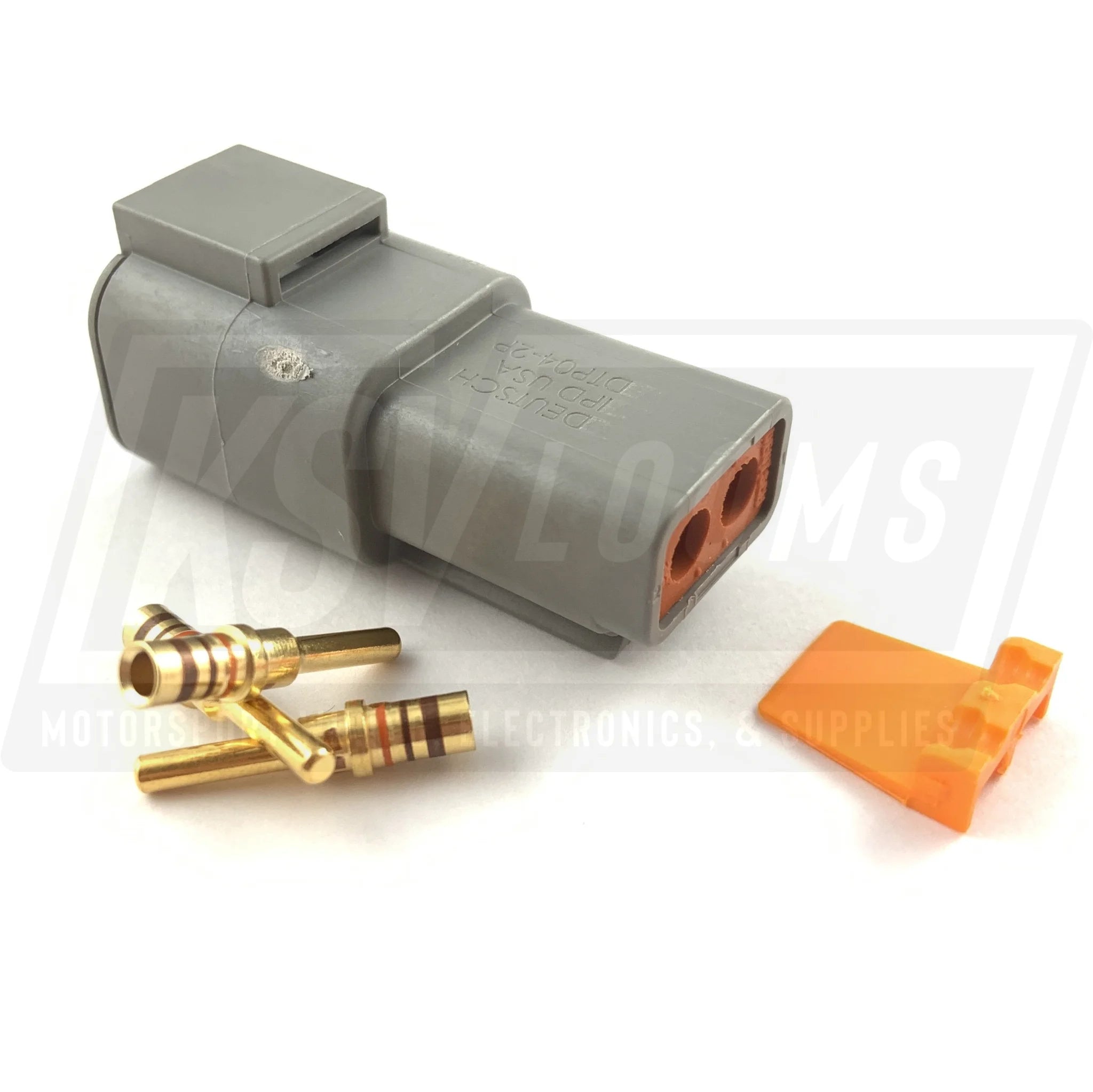 Deutsch Dtp 2-Way Pin Receptacle Connector Kit (14-12 Awg Gold Contacts)