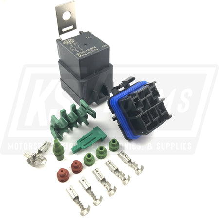 Hella H41410081 35A Sealed Relay With 5-Way Connector Kit