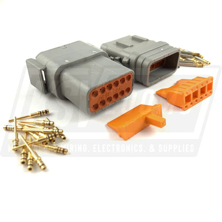 Mated Deutsch Dtm 12-Way Connector Kit (24-20 Awg)