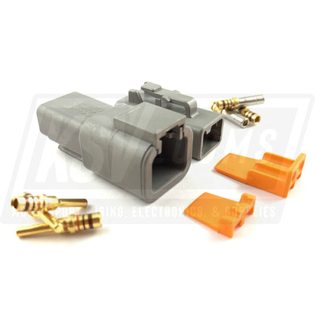 Mated Deutsch Dtp 2-Way Connector Plug Kit (14-12 Awg)