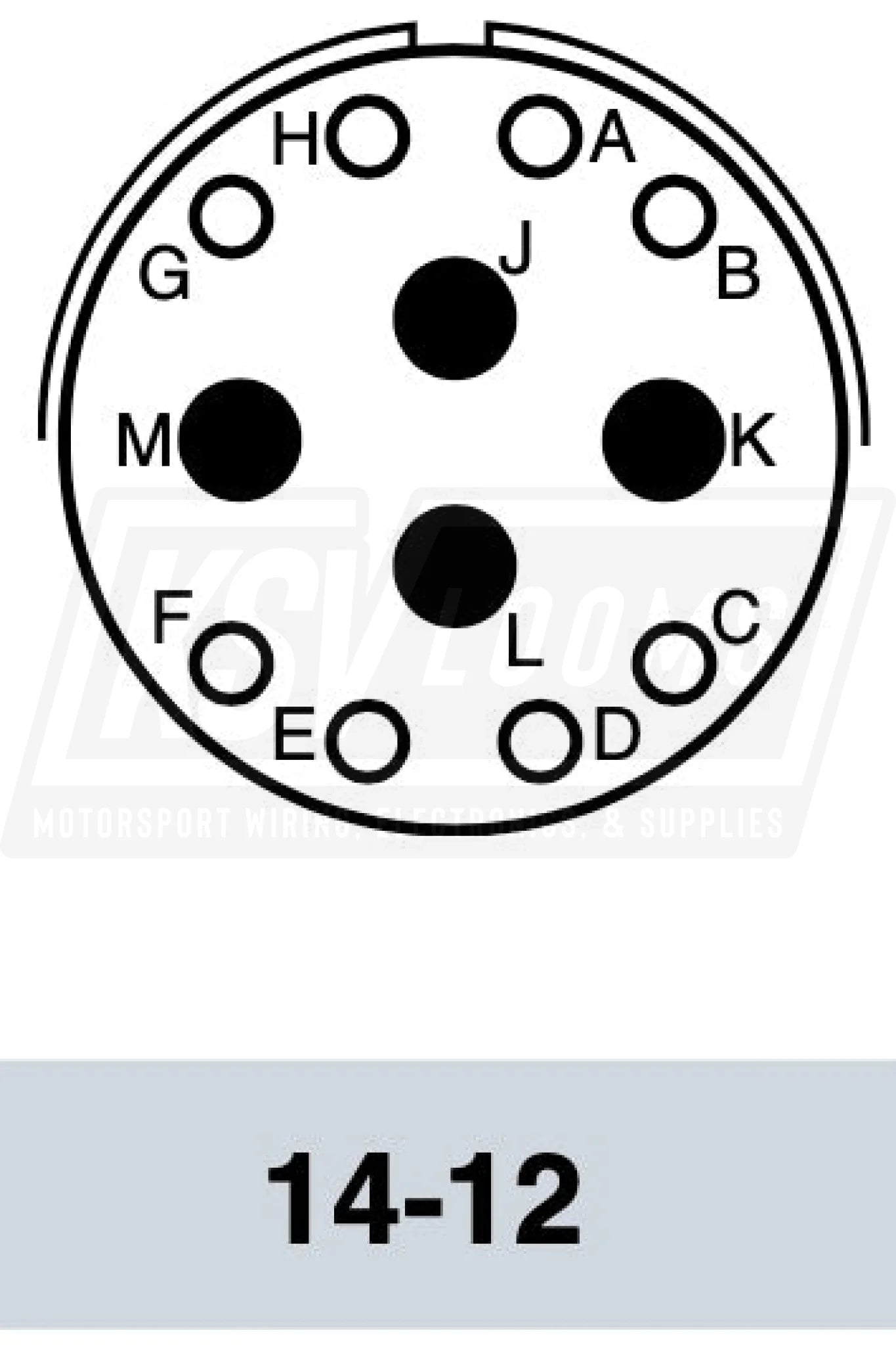 Ms3470A14-12S Mil-Spec Flanged Receptacle Connector Kit 12-Way