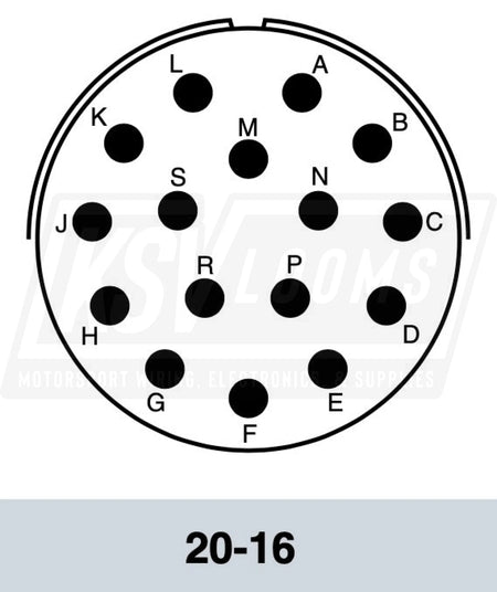 Ms3476A20-16P Mil-Spec Free Plug Connector Kit 16-Way