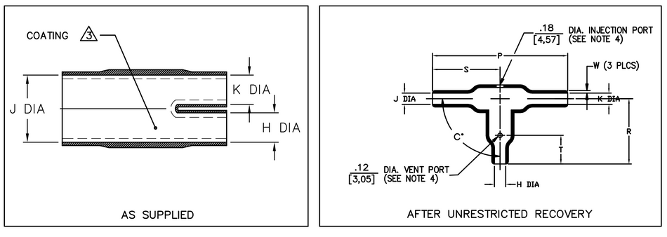 301A034-25-0 Raychem/TE Connectivity Shrink Boot