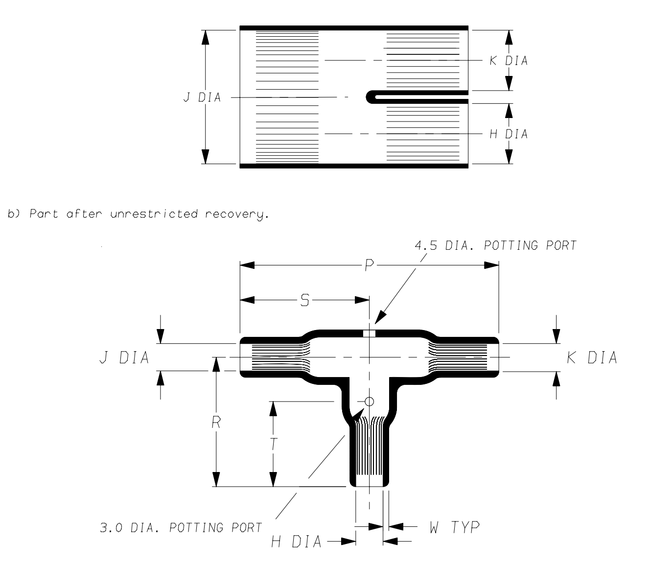 301A028-25-0 Raychem/TE Connectivity Shrink Boot